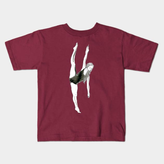 Strength and Stretch! Kids T-Shirt by HaleyHowardArt